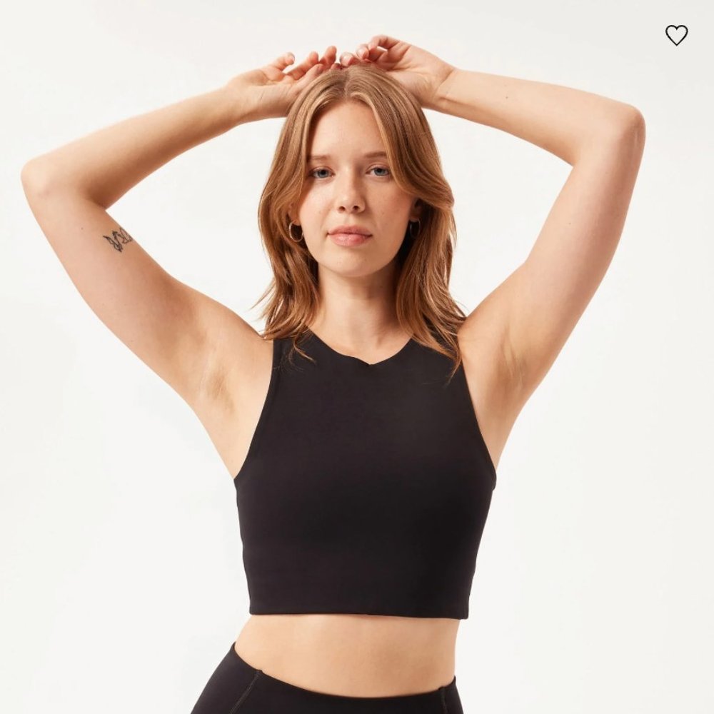 Girlfriend Collective Dylan Tank Sports Bra In Black